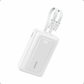 Anker Zolo Powerbank 20000 mAh 45 W – z wbudowanymi kablami, biały