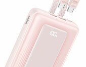 Anker Zolo Powerbank 20000 mAh 45 W – z wbudowanymi kablami, różowy – zdjęcie 1