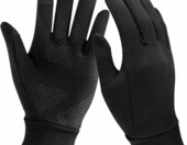Unigear Rękawiczki do biegania zimowe – dotykowe, wiatroodporne, czarne – zdjęcie 1