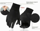 Unigear Rękawiczki do biegania zimowe – dotykowe, wiatroodporne, czarne – zdjęcie 3