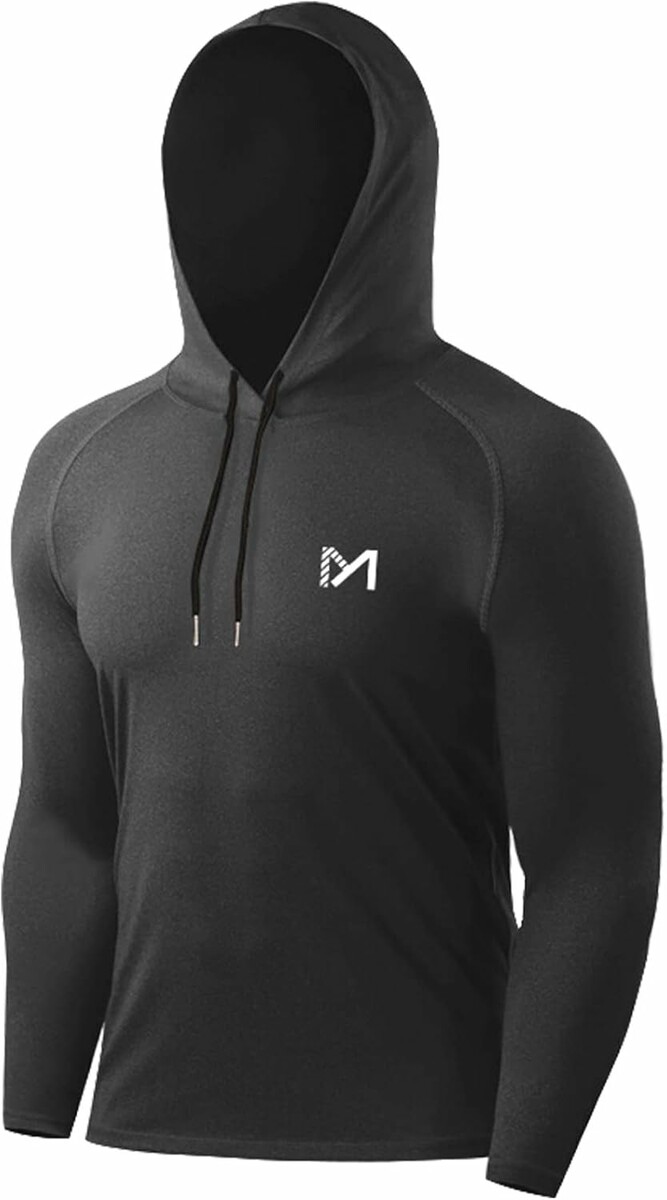 MEETYOO Bluza do biegania z długim rękawem – męska, czarna