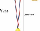 FEPITO Złote Medale Zwycięzcy 36 szt. – nagrody sportowe na wstążce – zdjęcie 2