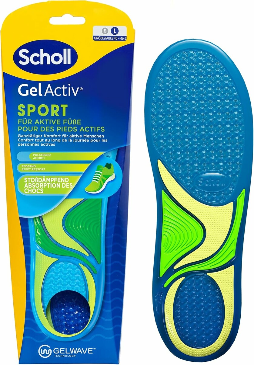 Scholl GelActiv Sport – wkładki żelowe do butów biegowych, rozmiar 40,5-46