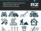 RZ Mask FFP2 – maska antysmogowa z węglem aktywnym, M-L – zdjęcie 4