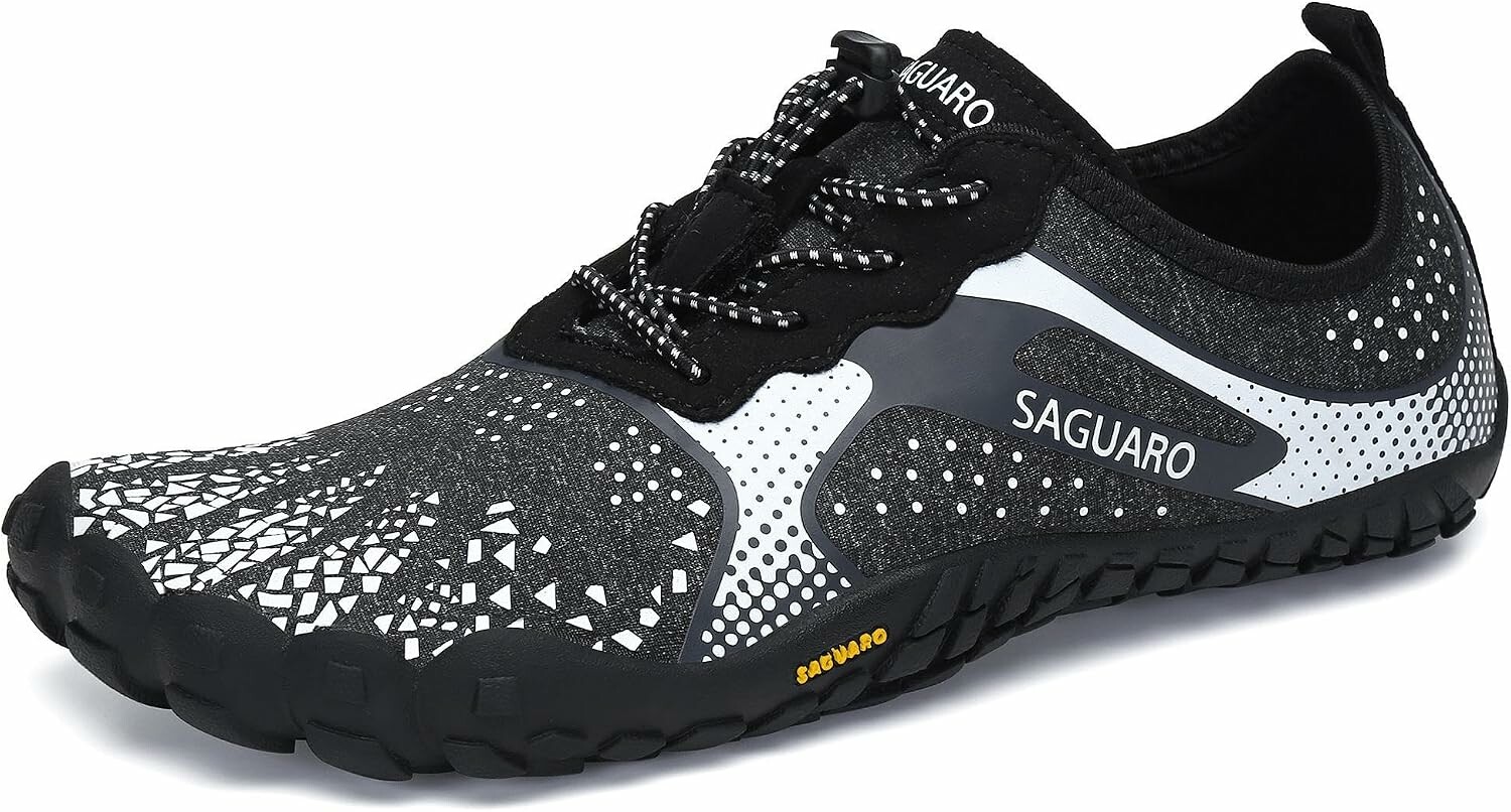 SAGUARO Buty do biegania boso – minimalistyczne obuwie naturalne, białe