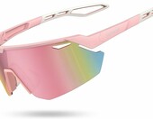 Lamicall Okulary sportowe do biegania – polaryzacyjne, UV400, różowe – zdjęcie 1