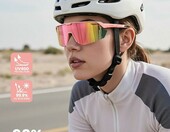 Lamicall Okulary sportowe do biegania – polaryzacyjne, UV400, różowe – zdjęcie 2