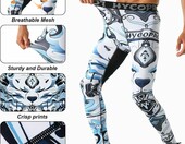 HYCOPROT Getry kompresyjne do biegania – męskie legginsy sportowe – zdjęcie 4