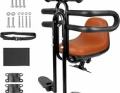 ZUKKA Fotelik Rowerowy Przedni dla Dzieci z Barierką, czarny – zdjęcie 1
