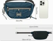 WATERFLY Saszetka Nerka Biodrowa z RFID – torba do biegania, granatowa – zdjęcie 3