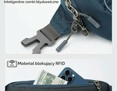 WATERFLY Saszetka Nerka Biodrowa z RFID – torba do biegania, granatowa – zdjęcie 4