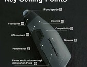 ThinkRider Bidon Rowerowy Aero 650 ml – szary, do MTB i szosy – zdjęcie 3