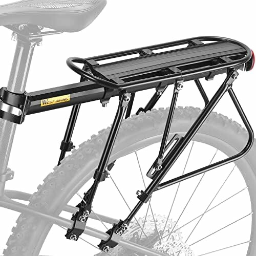 WEST BIKING - regulowany bagażnik rowerowy tylny, 100 kg