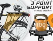 WEST BIKING - regulowany bagażnik rowerowy tylny, 100 kg – zdjęcie 2