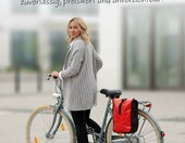 Büchel - wodoszczelna sakwa rowerowa na bagażnik, czerwona – zdjęcie 2