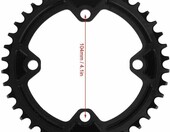 Broco Tarcza łańcuchowa 104 BCD 40T – zębatka rowerowa do korby, czarna – zdjęcie 2