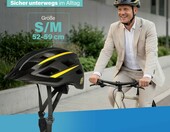 Fischer Urban Montis – kask rowerowy miejski, czarno-żółty, S/M – zdjęcie 2