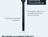 AARON Post Sztyca podsiodłowa 30,9 mm 350 mm – aluminiowa, czarna – zdjęcie 2
