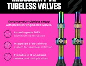 Muc-Off Zawory bezdętkowe Presta 44 mm – para, opalizujące – zdjęcie 2