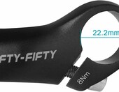 FIFTY-FIFTY Rogi rowerowe (bar-endy) aluminiowe – para, czarne – zdjęcie 3