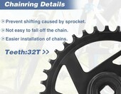 MEGHNA mechanizm korbowy rowerowy 170 mm – zębatka 32T, uniwersalny – zdjęcie 3