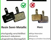 Foanlerck okładziny hamulcowe rowerowe do Shimano – 4 pary, żywica półmetaliczna – zdjęcie 3