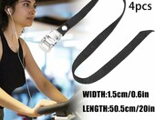 VPB Paski na pedały rowerowe – 4 szt., nylonowe klipsy do pedałów, regulowane – zdjęcie 2