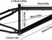 GXCHEN Rama rowerowa aluminiowa 26 cali – do roweru górskiego, czarna – zdjęcie 3