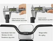 PLATT kierownica rowerowa MTB 25,4 mm – aluminiowa, podniesiona 70 mm – zdjęcie 3