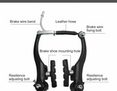 UOCAI zestaw hamulców rowerowych V-Brake – przód i tył, aluminium – zdjęcie 3