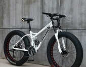 Wmmner Fatbike 26x4.0 - rower z grubymi oponami, 27 biegów, biały – zdjęcie 1