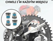 Lunpoem - śruby korby rowerowej M15 ze stali nierdzewnej, 4 szt. – zdjęcie 5