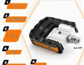 ROCKBROS Pedały składane aluminiowe 9/16 – z odblaskami, para – zdjęcie 3