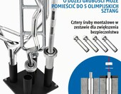 Yes4All Stojak pionowy do siłowni na 5 gryfów - stojak na sztangi i drążki – zdjęcie 4