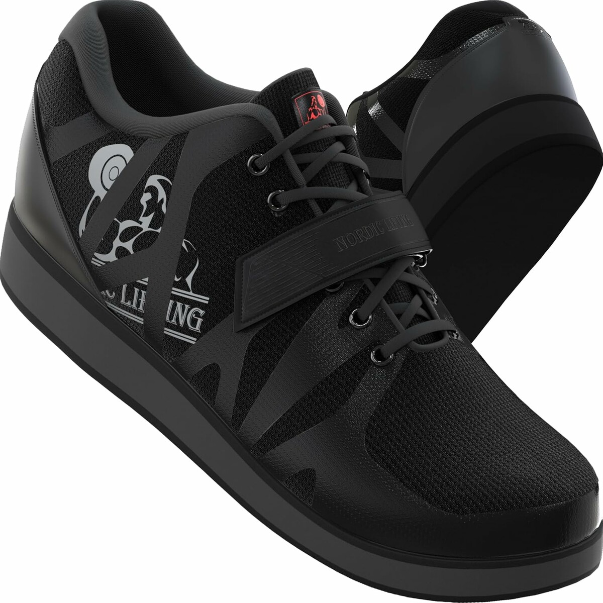 Nordic Lifting Megin - buty na siłownię do podnoszenia ciężarów, czarne