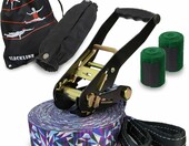 ALPIDEX Slackline 15 m z napinaczem - taśma do balansowania – zdjęcie 1