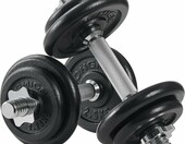 SONGMICS Zestaw hantli regulowanych 2x10 kg - hantle żeliwne 2 w 1 – zdjęcie 2