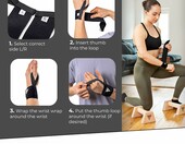 PULLUP & DIP Opaski stabilizujące na nadgarstki - para ściągaczy treningowych – zdjęcie 5