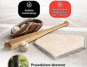 Redfield Kij baseballowy drewniany 76 cm - kij do baseballa z drewna kauczukowego – zdjęcie 3