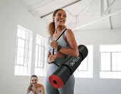 DH FitLife – mata treningowa fitness 183x61 cm, czarna – zdjęcie 5