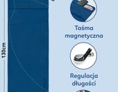 Fit-Flip ręcznik treningowy z mikrofibry 130x48 cm, granatowy – zdjęcie 4