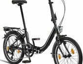 Chillaxx Urban 20 cali - rower składany, 6 biegów Shimano, czarny – zdjęcie 1