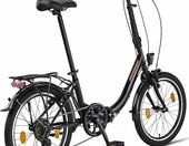 Chillaxx Urban 20 cali - rower składany, 6 biegów Shimano, czarny – zdjęcie 3