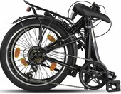 Chillaxx Urban 20 cali - rower składany, 6 biegów Shimano, czarny – zdjęcie 4