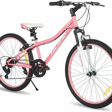 Hiland Climber 24 cale - rower dziecięcy MTB, 7 biegów, różowy