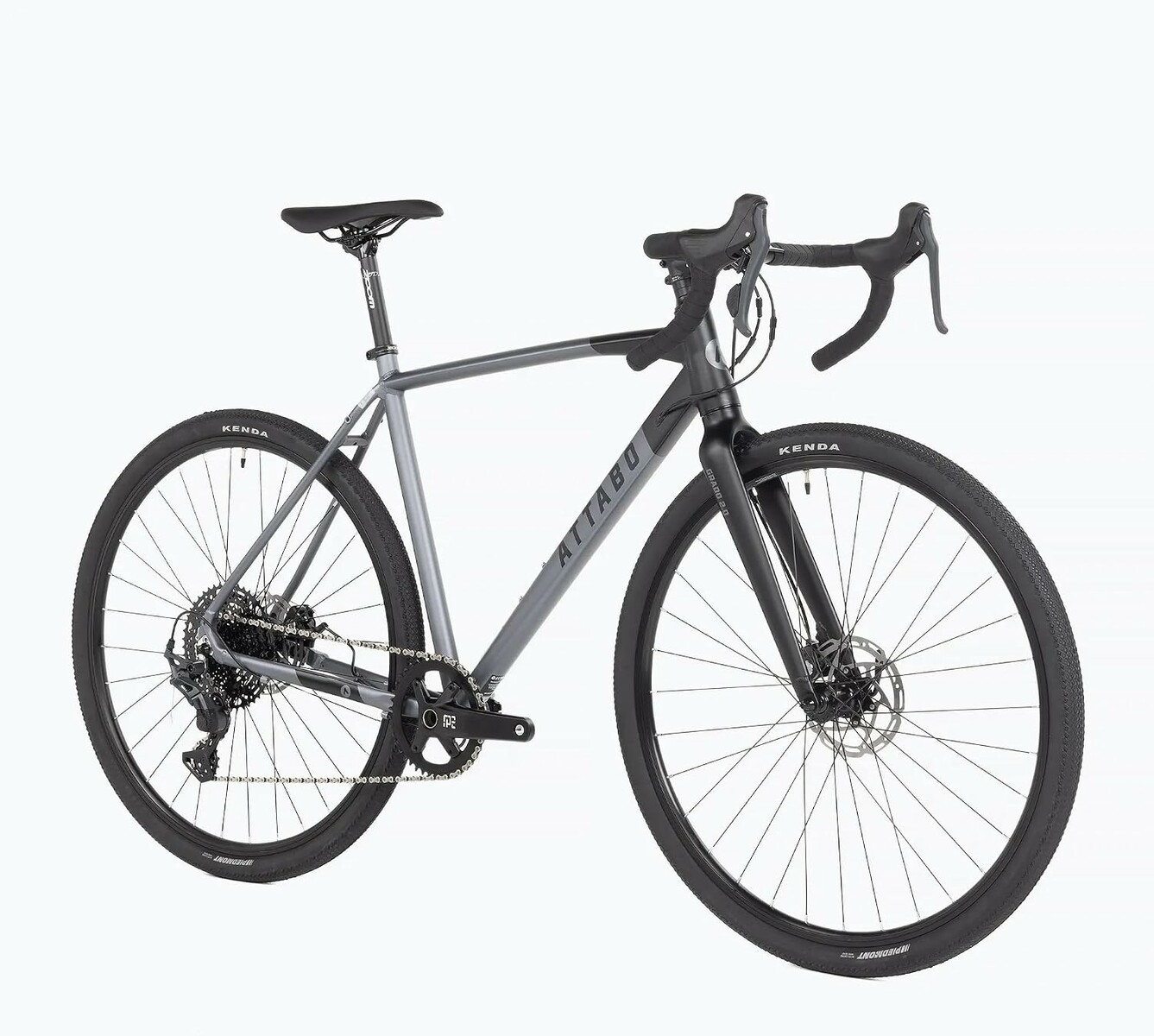 ATTABO Grado 2.0 - rower gravel aluminiowy, 10 biegów, szary