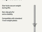 Amazon Basics Gryf do sztangi 152 cm - prosty drążek chromowany – zdjęcie 2