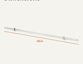 Amazon Basics Gryf do sztangi 152 cm - prosty drążek chromowany – zdjęcie 5