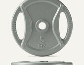 Amazon Basics Obciążenia żeliwne 4x5 kg - talerze do sztangi z uchwytami – zdjęcie 5