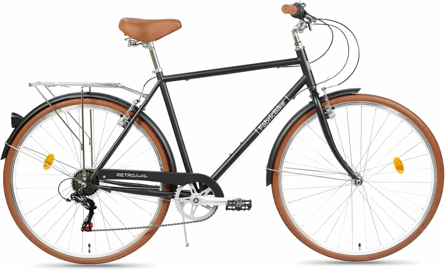 FabricBike Southken 28 cali - rower miejski w stylu retro, czarny